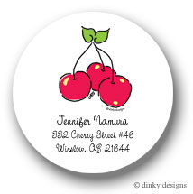 Discounted Dinky Designs Cherry pickin' round stickers 2.5
