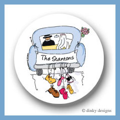 Discounted Dinky Designs Wedding day round stickers 2.5