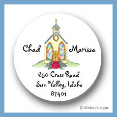 Discounted Dinky Designs Here's the church round stickers 2.5