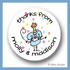 Discounted Dinky Designs Eek! A party mouse round stickers 2.5