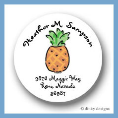 Discounted Dinky Designs Pineapple round stickers 2.5