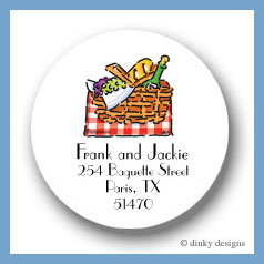 Discounted Dinky Designs Picnic at the park round stickers 2.5