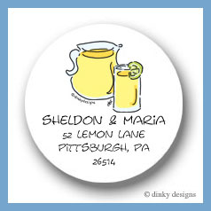 Discounted Dinky Designs Lemonade in the shade round stickers 2.5