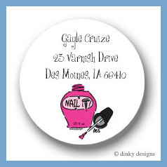 Discounted Dinky Designs Razzmatazz nails round stickers 2.5