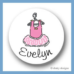 Discounted Dinky Designs Evie's tutu round stickers 2.5