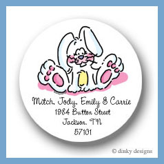 Discounted Dinky Designs Ellie the bunny round stickers 2.5