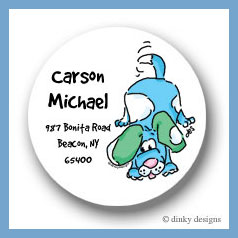 Discounted Dinky Designs Spot the puppy round stickers 2.5