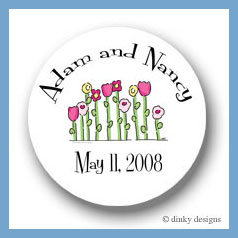Discounted Dinky Designs Petal pushers round stickers 2.5