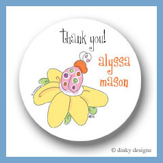 Discounted Dinky Designs Suzie the ladybug round stickers 2.5