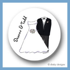 Discounted Dinky Designs Bridal party round stickers 2.5