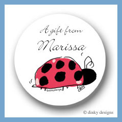 Discounted Dinky Designs Little lady round stickers 2.5