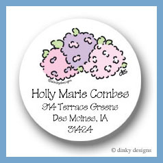 Discounted Dinky Designs Hydrangea round stickers 2.5