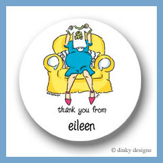 Discounted Dinky Designs Great expectations round stickers 2.5