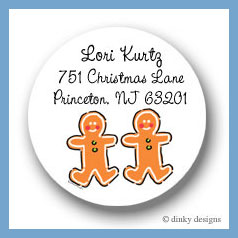 Discounted Dinky Designs Gingerbread return address labels personalized