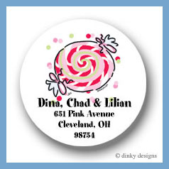 Discounted Dinky Designs Peppermint round stickers 2.5