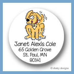 Discounted Dinky Designs Pluto the puppy round stickers 2.5