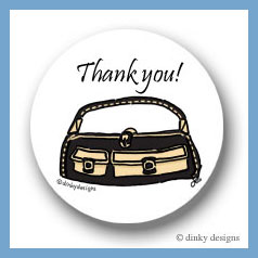 Discounted Dinky Designs Black & tan pocketbook round stickers 2.5