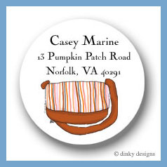 Discounted Dinky Designs Carmel stripes round stickers 2.5