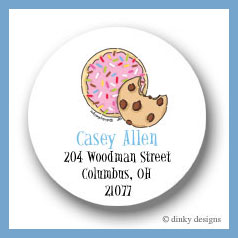 Discounted Dinky Designs Cookies, sprinkle & chip round stickers 2.5
