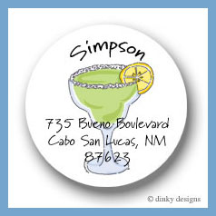 Discounted Dinky Designs Margarita with salt round stickers 2.5