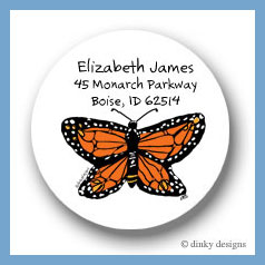Discounted Dinky Designs Monarch-y round stickers 2.5