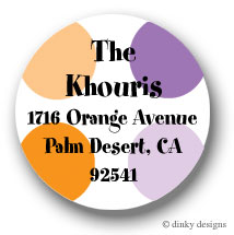 Discounted Dinky Designs Purple popsicle round stickers 2.5