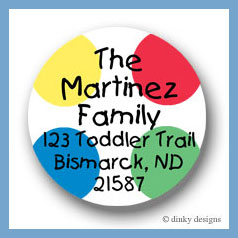 Discounted Dinky Designs Twister dots round stickers 2.5