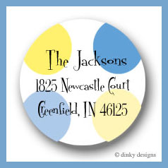 Discounted Dinky Designs Nautical dots round stickers 2.5