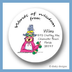 Discounted Dinky Designs Workout Wilma round stickers 2.5