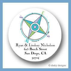 Discounted Dinky Designs Compass round stickers 2.5