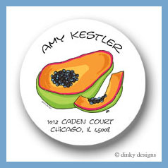 Discounted Dinky Designs Papaya round stickers 2.5