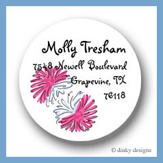 Discounted Dinky Designs Pom poms round stickers 2.5