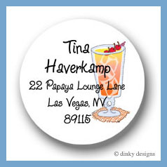 Discounted Dinky Designs Caribbean sunrise round stickers 2.5