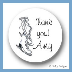 Discounted Dinky Designs Figure 8 skates round stickers 2.5