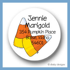 Discounted Dinky Designs Candy corns round stickers 2.5