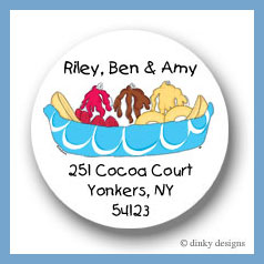 Discounted Dinky Designs Banana boat round stickers 2.5