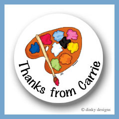 Discounted Dinky Designs Pallet o' paint round stickers 2.5