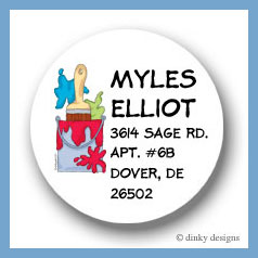 Discounted Dinky Designs Bucket o' paint round stickers 2.5