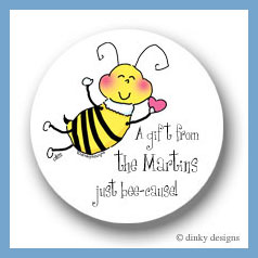 Discounted Dinky Designs Bee-mine round stickers 2.5
