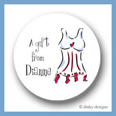 Discounted Dinky Designs Red line corset round stickers 2.5