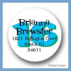 Discounted Dinky Designs Sweet 16 round stickers 2.5
