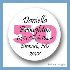 Discounted Dinky Designs Nifty 50 round stickers 2.5