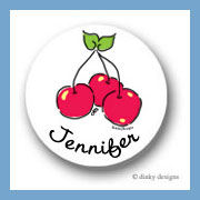 Discounted Dinky Designs Cherry pickin' round stickers 1.67