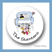 Discounted Dinky Designs Wedding day round stickers 1.67