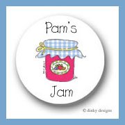 Discounted Dinky Designs Jar of jam round stickers 1.67