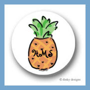 Discounted Dinky Designs Pineapple round stickers 1.67