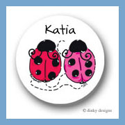 Discounted Dinky Designs Love bugs round stickers 1.67