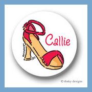 Discounted Dinky Designs Strappy sandal round stickers 1.67