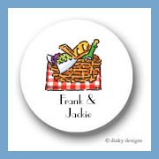 Discounted Dinky Designs Picnic at the park round stickers 1.67