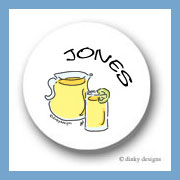 Discounted Dinky Designs Lemonade in the shade round stickers 1.67